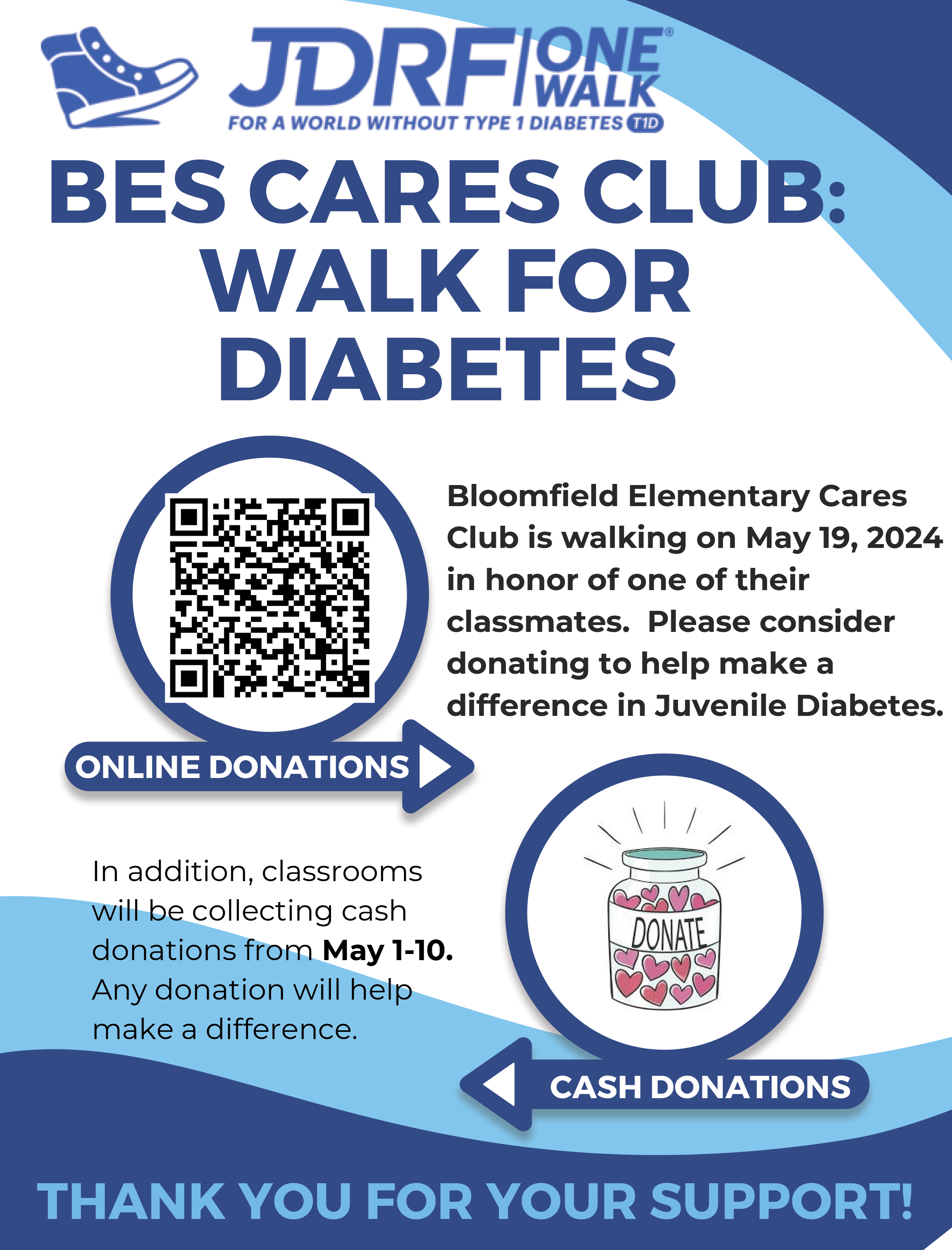 Help Support Cares Club's Walk For A World Without Type 1 Diabetes